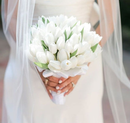 Bridal Bouquet - White Tulips