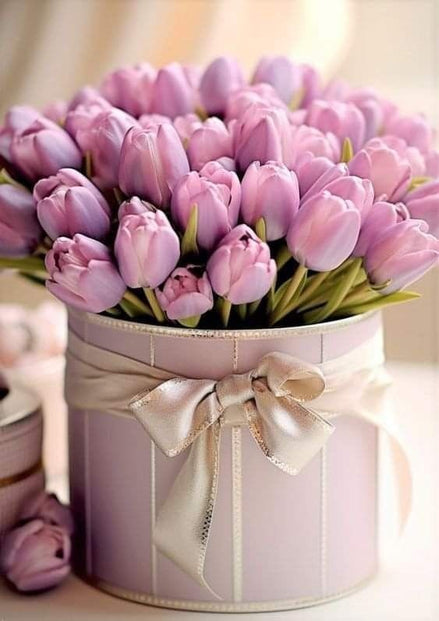 Pink Tulips in Box