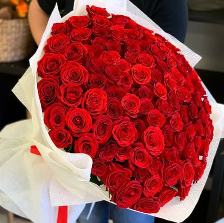 100 Premium Red Roses