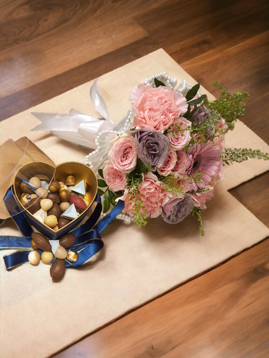 Bridal Bouquet with Chocolates Box