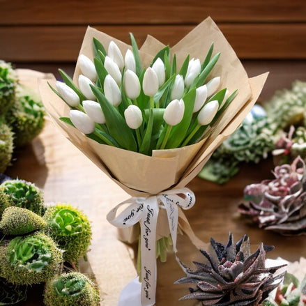 Royal White Tulips
