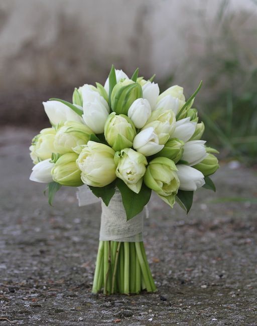 Bridal Bouquet - Tulip White